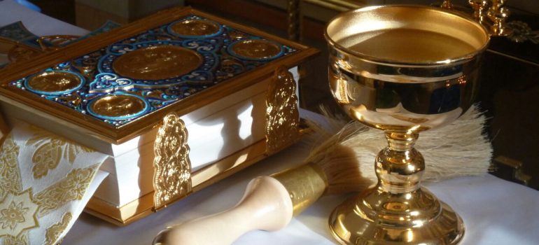 Великое освящение воды в храме Всех Святых