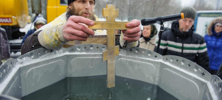 Состоялось первое Великое водоосвящение на территории строящегося храма