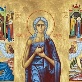 Текст чина утрени на четверга 5-й седмицы Великого поста «Стояние Марии Египетской», адаптированный для домашнего чтения